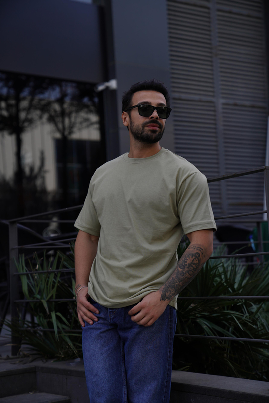 T-SHİRTKüf Compak Düz Oversize T-Shirt SNZ