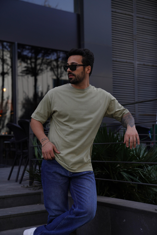 T-SHİRTKüf Compak Düz Oversize T-Shirt SNZ