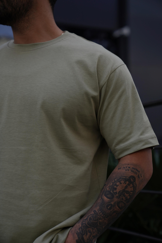 T-SHİRTKüf Compak Düz Oversize T-Shirt SNZ