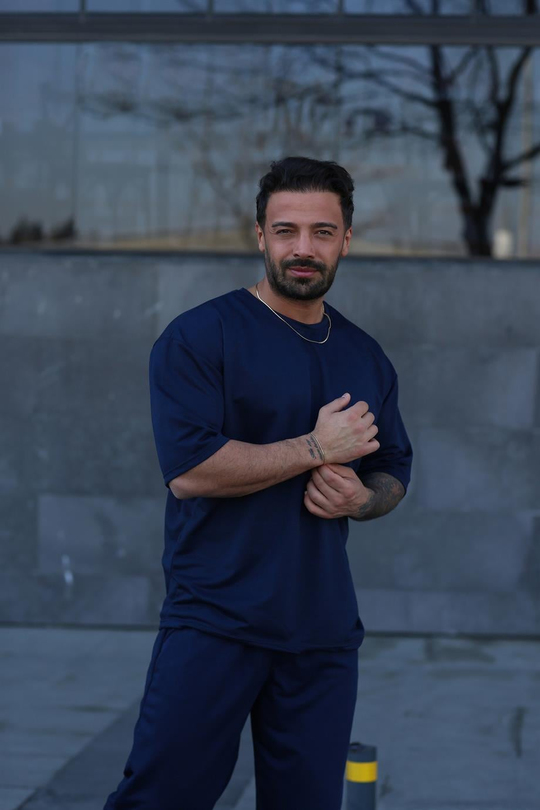 T-SHİRTLacivert 2 İplik Double Kalıp CEPLİ Oversize T-SHIRT