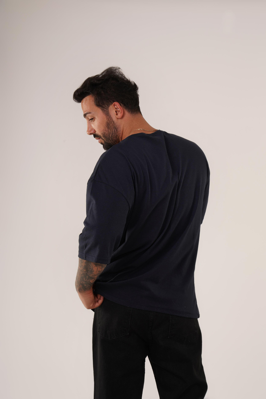 T-SHİRTLacivert Düz Suprem Oversize SC