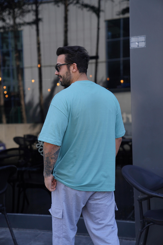 T-SHİRTMind Düz Oversize Ribanalı Penye VSK