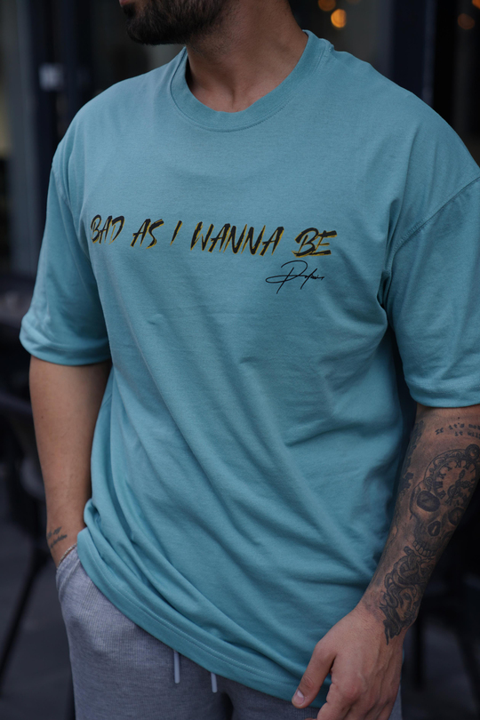 T-SHİRTMind WANNA Baskılı Oversize T-Shirt VSK