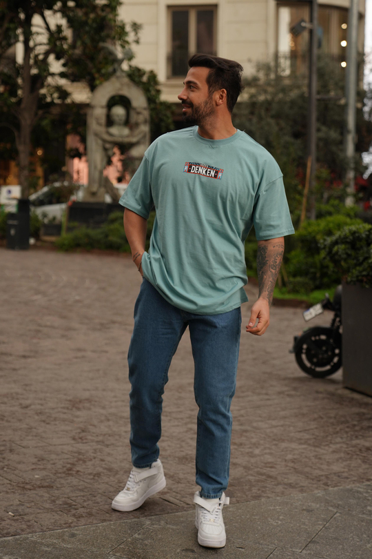 T-SHİRTMint Denken Sırt Baskılı Oversize T-Shirt JC