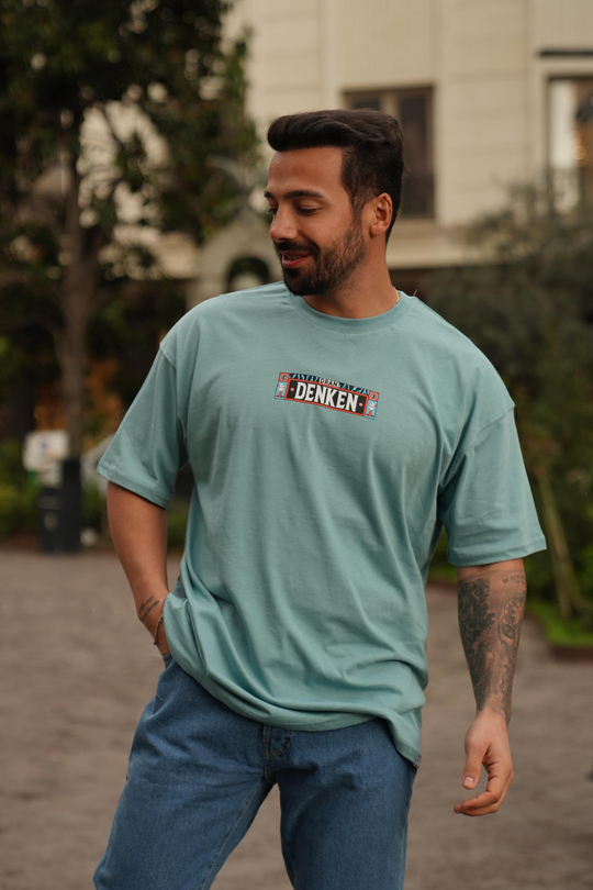 T-SHİRTMint Denken Sırt Baskılı Oversize T-Shirt JC