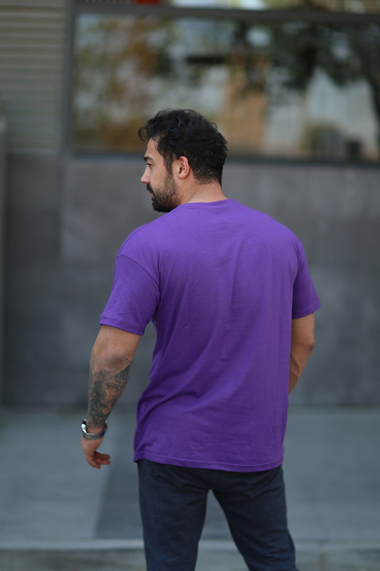 T-SHİRTMor Chıcago Bulls Baskılı Oversize T-SHİRT MHL