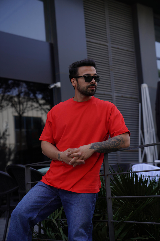 T-SHİRTNarçiçeği Compak Düz Oversize T-Shirt SNZ