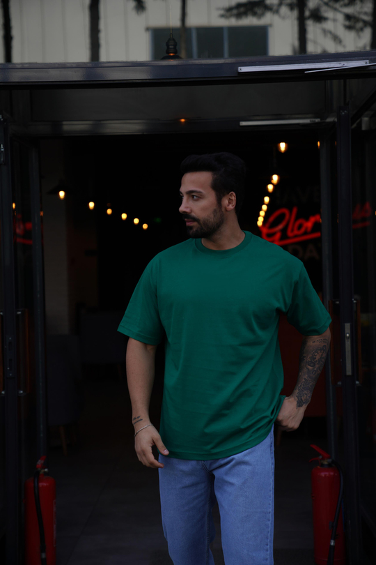 T-SHİRTNefti Compak Düz Oversize T-Shirt SNZ