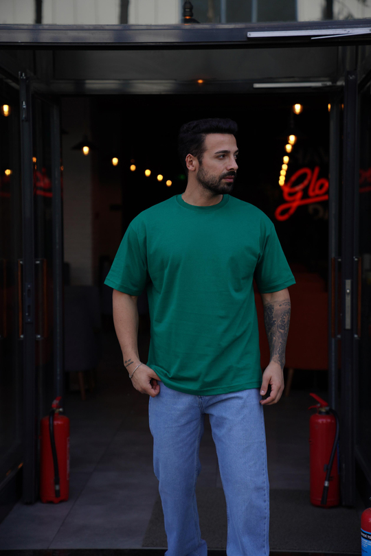 T-SHİRTNefti Compak Düz Oversize T-Shirt SNZ