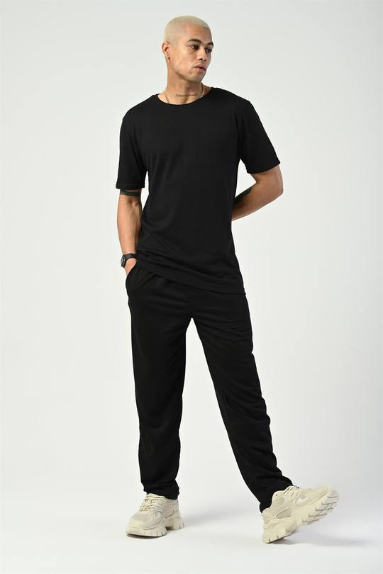 T-SHİRTSiyah Düz Suprem Basic T-SHIRT SC