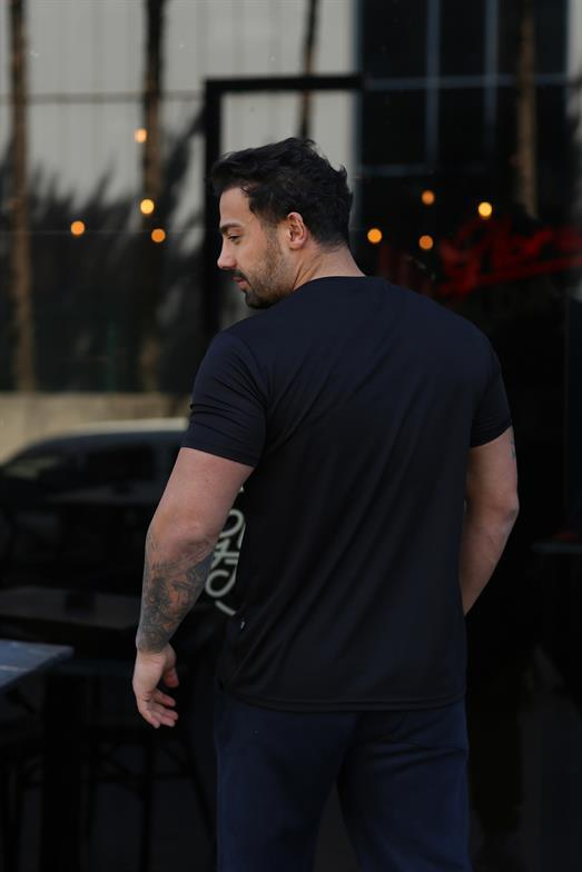 T-SHİRTSiyah Ottoman Desenli T-SHIRT TB
