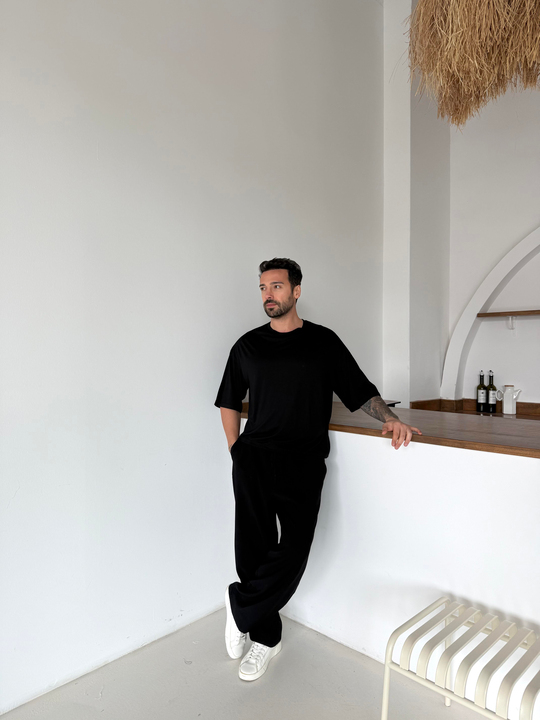 T-SHİRTSiyah Oysho Suprem Bol T-SHİRT PNC 8150