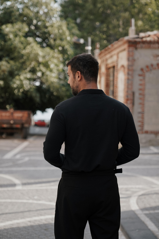 T-SHİRTSİYAH Polo yaka lacos SC