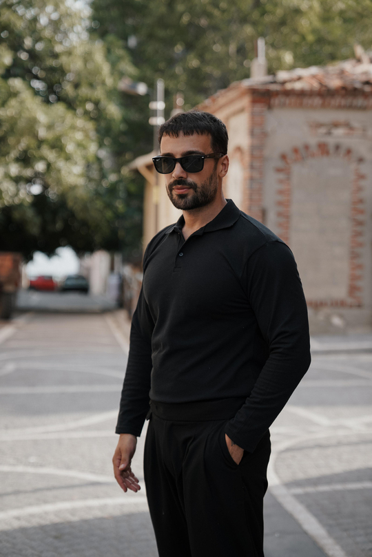 T-SHİRTSİYAH Polo yaka lacos SC