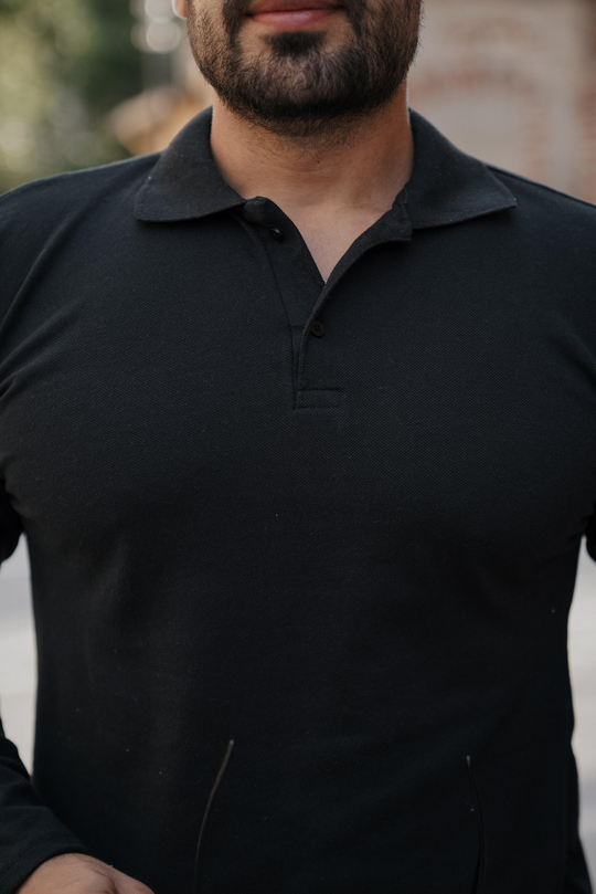 T-SHİRTSİYAH Polo yaka lacos SC