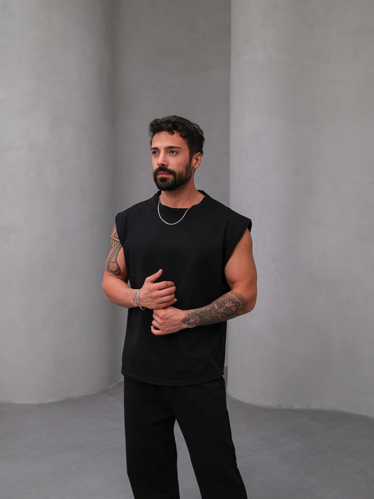 T-SHİRTSiyah Suprem Oversize Atlet BS