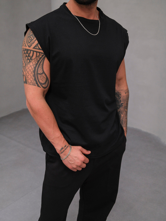 T-SHİRTSiyah Suprem Oversize Atlet BS