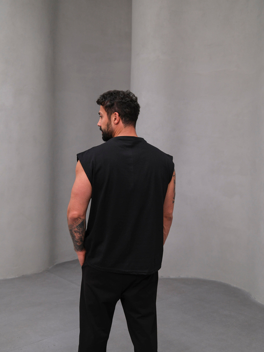 T-SHİRTSiyah Suprem Oversize Atlet BS