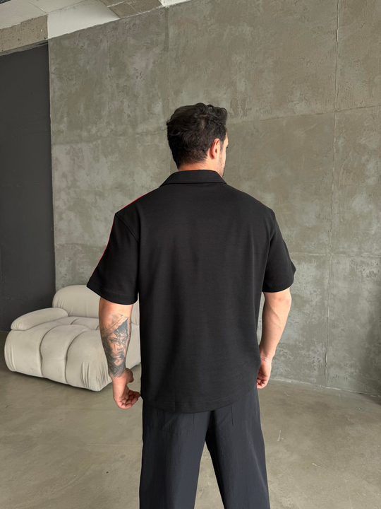 T-SHİRTSiyah Türkiye Ottoman Polo Tişört RSP 1015