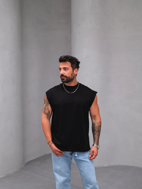 T-SHİRTSiyah Yüksek Kalite Atlet BRR 2068