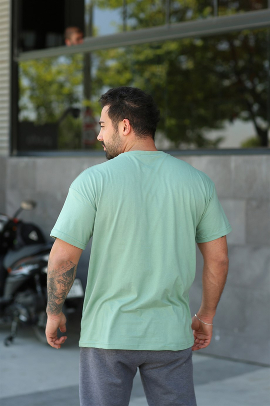 T-SHİRTSu Yeşili Penye Oversize T-SHİRT MHL