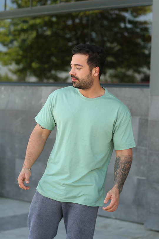 T-SHİRTSu Yeşili Penye Oversize T-SHİRT MHL