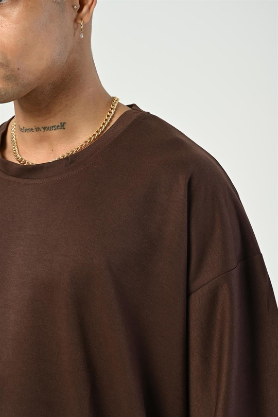 T-SHİRTTaba 2 İplik Double Kalıp Oversize T-SHIRT GRK