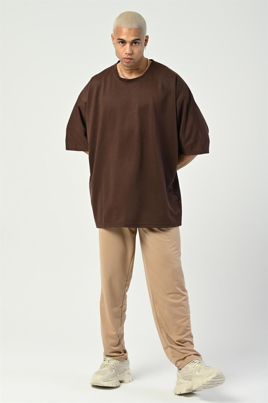 T-SHİRTTaba 2 İplik Double Kalıp Oversize T-SHIRT GRK