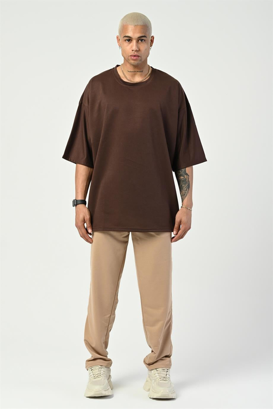 T-SHİRTTaba 2 İplik Double Kalıp Oversize T-SHIRT GRK