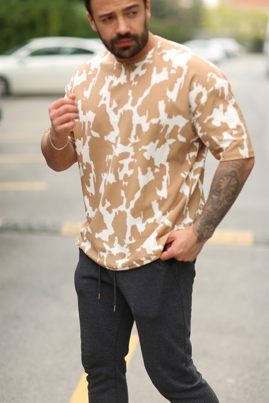 T-SHİRTTabaya Beyaz Batik Oversize T-SHİRT TMB