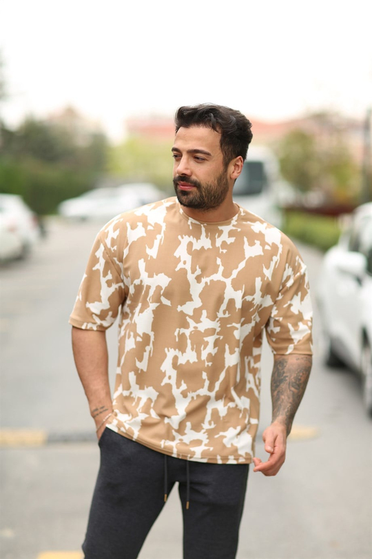 T-SHİRTTabaya Beyaz Batik Oversize T-SHİRT TMB