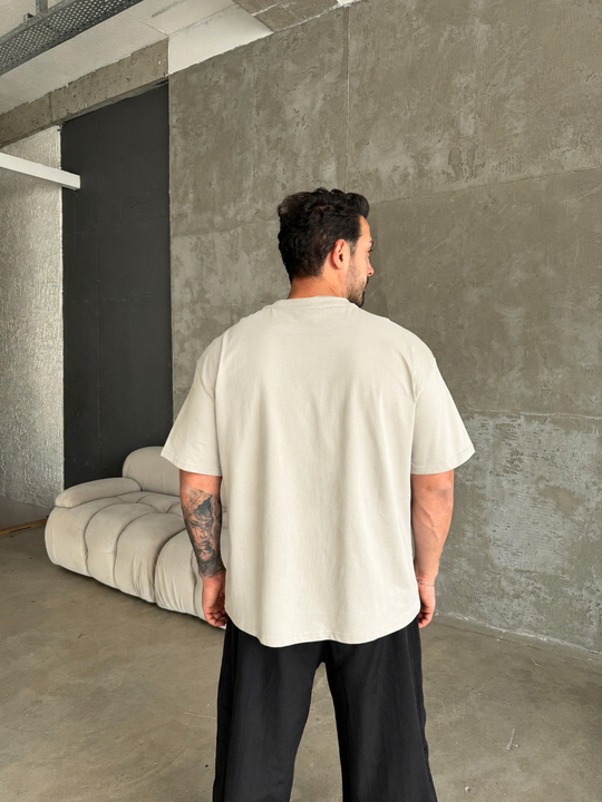 T-SHİRTTaş Düz Compak Oversize T-SHİRT SC