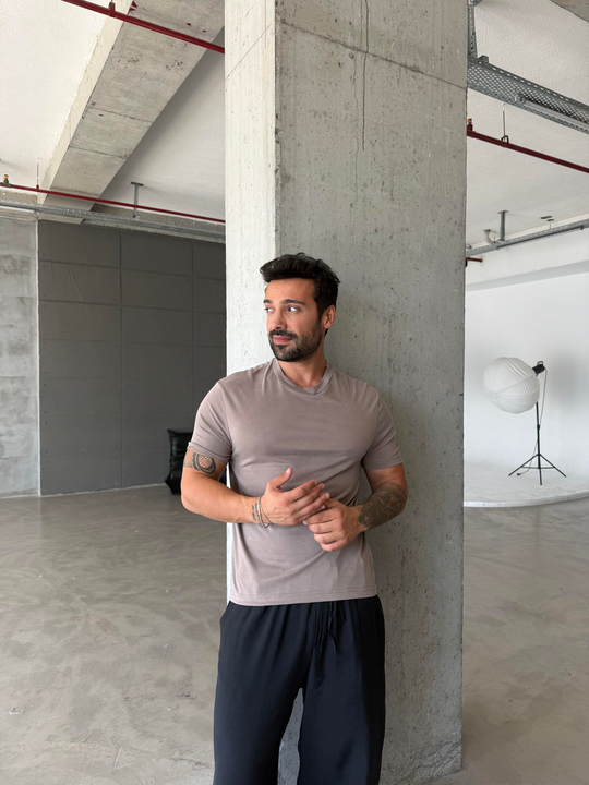 T-SHİRTTaş Yumuşak Doku Slim Fit Süprem Tişört PNC 8167