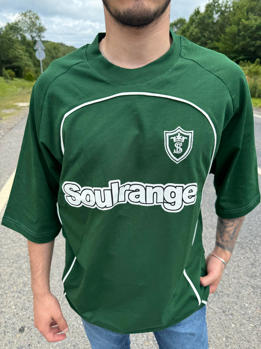 T-SHİRTZümrüt SOULRANGE Baskılı Parçalı Oversize T-SHIRT PNC 1009