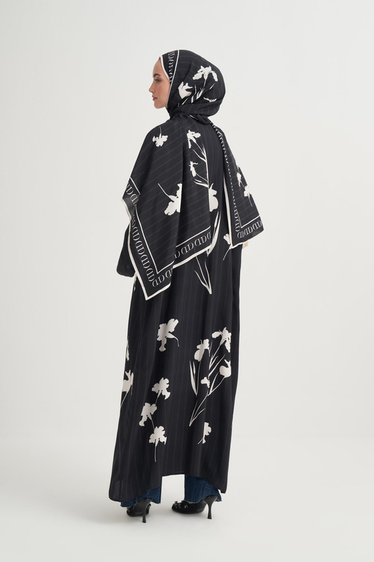Sira Premium Floş Abaya Siyah