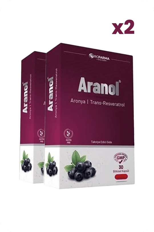 Bitkisel ÜrünlerRc FarmaAranol Aronya Trans Resveratrol 30 Kapsül x2 Adet