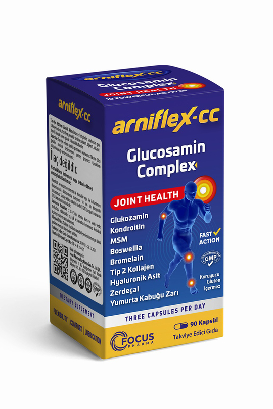 Arniflex CC 90 Kapsül | KozmovitalGlukozamin ve EklemFocus PharmaArniflex CC 90 Kapsül