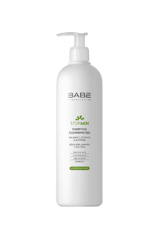 Babe Stop Akn Yağlı ve Akne Eğilimli Ciltler İçin Arındırıcı Yüz Temizleme Jeli 400 ml | KozmovitalSivilce ve Siyah NoktaBabeBabe Stop Akn Purifying Cleansing Gel 400 ml