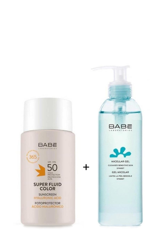 Yüz Güneş ÜrünleriBabeBabe Super Fluid Color Spf50+ 50 ml + Mineral Gel 90 ml HEDİYE