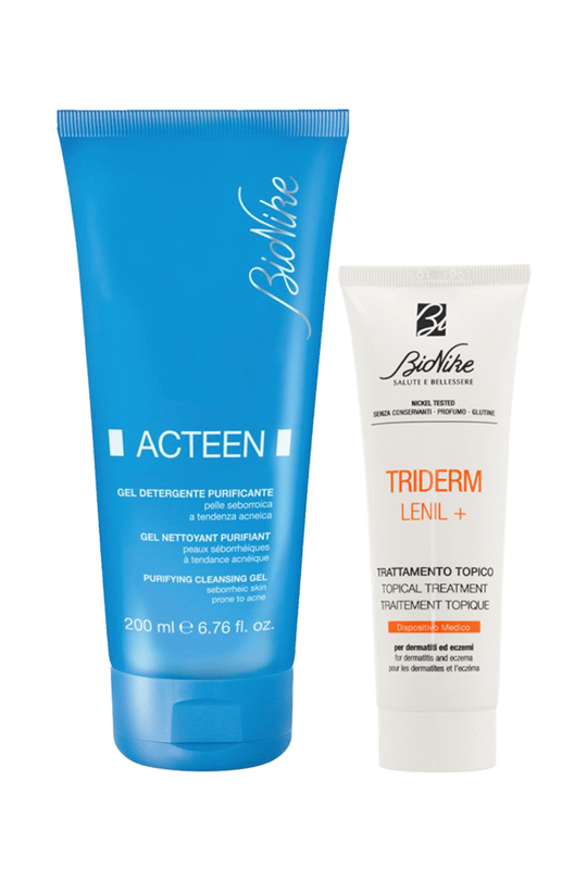 Грижа за лицетоBioNikeBionıke Triderm Lenil Cream 50 Ml  + Bionike Acteen Purifying Cleansing Gel 200 Ml Paketi