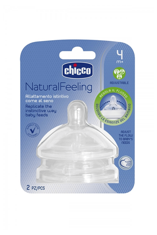 8058664008247 | Chicco Natural Feeling Biberon Emziği 4 Ay+ Akış Ayarlı 2'li | KozmovitalBiberon ve EmziklerChiccoChicco Natural Feeling Biberon Emziği 4 Ay+ Akış Ayarlı 2'li