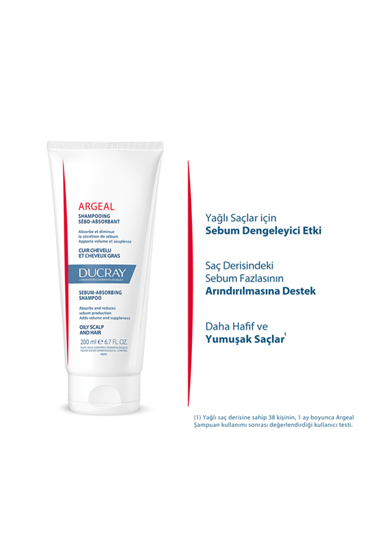 Ducray Argeal Shampoo - Yağlı Saçlar İçin Şampuan 200ml