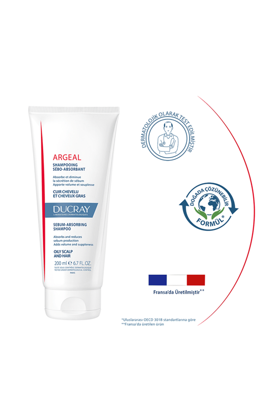Ducray Argeal Shampoo - Yağlı Saçlar İçin Şampuan 200ml