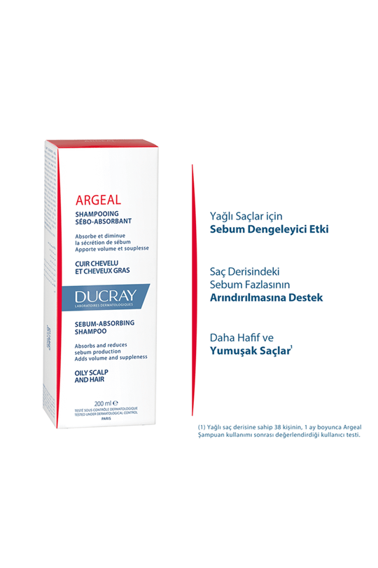 Ducray Argeal Shampoo - Yağlı Saçlar İçin Şampuan 200ml