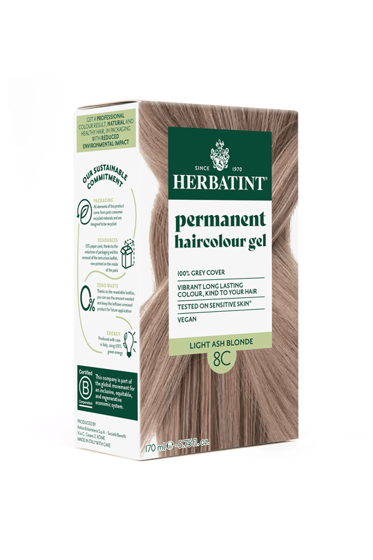 Herbatint Bitkisel Özlü Kalıcı Saç Boyası | Açık Küllü Kumral (Light Ash Blonde 8C) 170 mlSaç BoyalarıHerbatintHerbatint Bitkisel Özlü Kalıcı Saç Boyası | Açık Küllü Kumral (Light Ash Blonde 8C) 170 ml