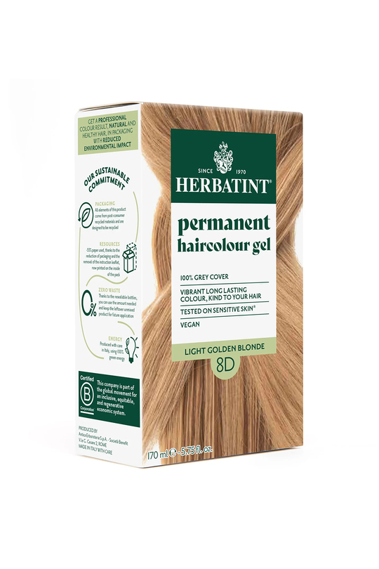 Herbatint Bitkisel Özlü Kalıcı Saç Boyası | Açık Altın Kumral (Light Golden Blonde 8D) 170 mlSaç BoyalarıHerbatintHerbatint Bitkisel Özlü Kalıcı Saç Boyası | Açık Altın Kumral (Light Golden Blonde 8D) 170 ml