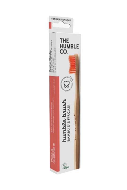 7350075699603 | Humble Brush Adult Red - Soft (Kırmızı) | KozmovitalDiş FırçalarıHumbleHumble Brush Adult Red - Soft (Kırmızı)