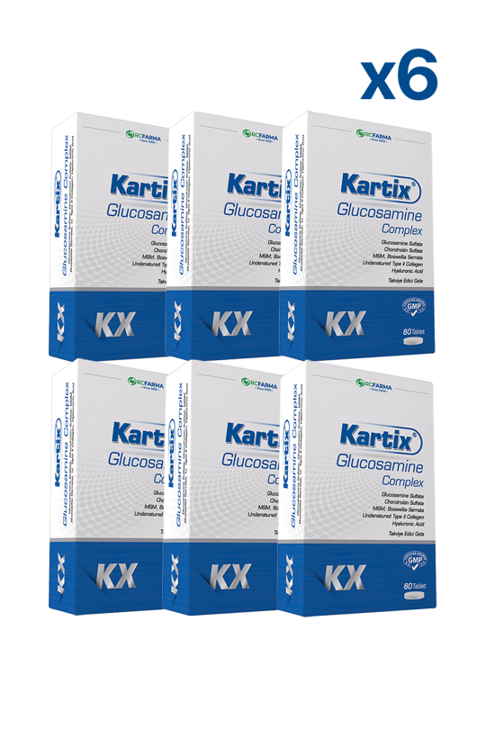 Kartix Glukozamin Kompleks 60 Tablet x 6 kutu | KozmovitalGlukozamin ve EklemRc FarmaKartix Tablet x6 Adet