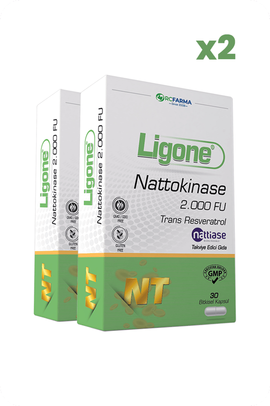 Билкови продуктиRc FarmaLigone Nattokinase 30 Bitkisel Kapsül x2 Adet