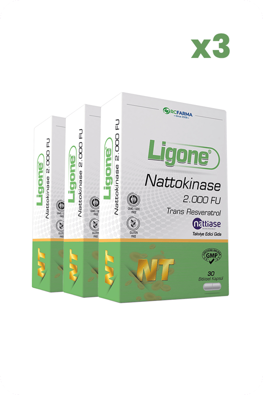 Билкови продуктиRc FarmaLigone Nattokinase 30 Bitkisel Kapsül x3 Adet